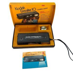 Vintage Kodak Ektralite 10 Camera Outfit With Box Instructions Decals UNTESTED